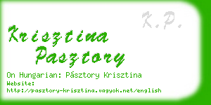 krisztina pasztory business card